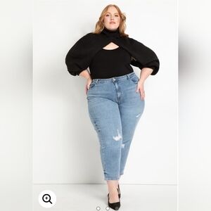 Elioquii Women's Jeans‎ Viola Fit Stretch Denim Mom Jean Size 20